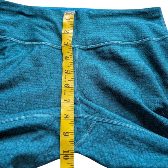 prAna Misty Yoga Leggings Jacquard Print Teal Low Rise Yoga Women's size Small - Picture 14 of 14